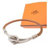 Hermes Leather Jumbo Hook Bracelet