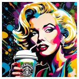 Marilyn Coffee Break 1 Hand Signed by Charis