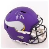 Autographed Justin Jefferson Vikings Helmet
