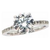 14k Gold 2.49 ct Round Brilliant Lab Diamond Ring