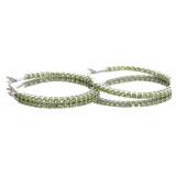 XX-Large 4.00 ct Peridot Hoop Earrings