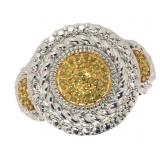 Stunning Fancy Yellow Diamond Designer Ring