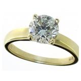 14kt Gold Brilliant 1.50 Diamond Solitaire Ring