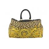 GIANNI VERSACE Leopard Print Boston Bag
