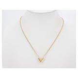 Louis Vuitton Essential V Gold Fashion Necklace