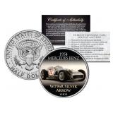 1954 Mercedes W196R Silver Arrow Coin