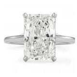14k Gold 3.20 ct Radiant Cut Lab Diamond Ring