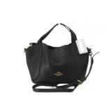 COACH Black Leather 2 Way Shoulder Bag