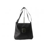 FERRAGAMO Black Leather Shoulder Bag