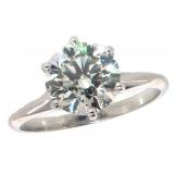 14k Gold 2.07 ct Round VS1 Lab Diamond Ring