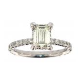 14k Gold 1.49 ct Emerald Cut VS Lab Diamond Ring