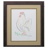 ROOSTER SILKSCREEN BY PABLO PICASSO