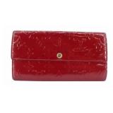 Louis Vuitton Red Sara Long Wallet