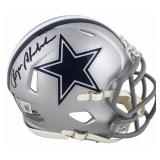 Autographed Roger Staubach Cowboys Mini Helmet