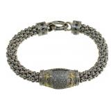 Yurman Style Diamond Designer Bracelet