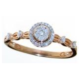 10kt Rose Gold 1/4 ct Diamond Ring