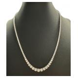 14kt Gold Brilliant 10.00 ct Lab Diamond Necklace