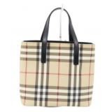 Burberry Tan & Red Check Handbag