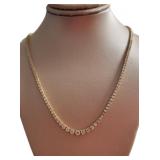 14kt Gold 7.38 ct Diamond Riviera Necklace