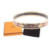 Hermes Enamel Lion Bangle Bracelet