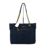 Prada Navy Blue Nylon Quilted Handbag