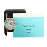 18kt Gold Ladies Tiffany Date Wristwatch
