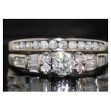 14kt Gold Brilliant 1.00 ct VS Diamond Bridal Set