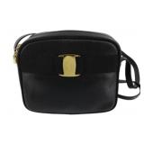Salvatore Ferragamo Black Vara Crossbody