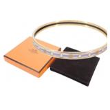 Hermes Purple Enamel Bangel Bracelet