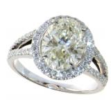 14kt Gold 3.11 ct VS Lab Diamond Ring