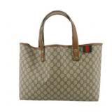 GUCCI GG Supreme Sherr Line Tote Bag