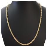 14kt Gold Quality 18" Rope Necklace *HEAVY