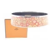 Hermes Multicolor Silver Band Bangle Bracelet