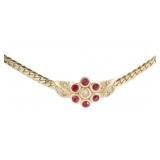 Christian Dior Precious Metals Red Necklace