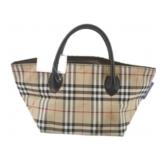 Burberry Nova Check Leather Handbag