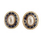 Burberry Faux Pearl Clip-On Earrings
