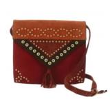 Yves Saint Laurent Suede Studded Shoulder Bag