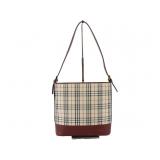 Burberry Marron Nova Check Shoulder Bag
