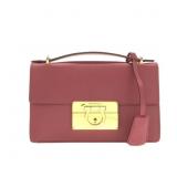 Ferragamo Mauve Leather Shoulder Bag