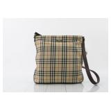 Burberry Nova Check Leather Shoulder Bag