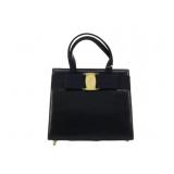 Salvatore Ferragamo Black Vala 2 Way Hand Bag