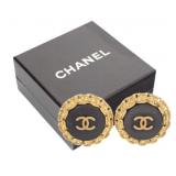 Chanel Vintage Coco Mark Clip-on Earrings