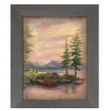 Morning Light Lake Framed by Thomas Kinkade