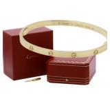 18k Gold Cartier Love Bangle Bracelet