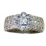 Platinum 1.00 ct Natural Brilliant Diamond Ring