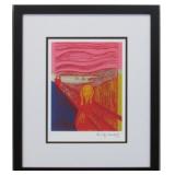 The Scream Plate Signed Framed Giclee Andy Warhol