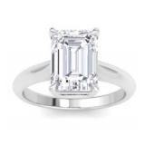 14kt Gold Emerald Cut 4.77 ct VS2 Lab Diamond Ring