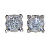 Round Brilliant Diamond Stud Earrings