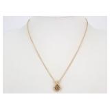Christian Dior Logo Pendant Necklace