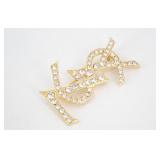 Yves Saint Laurent  Gold Brooch